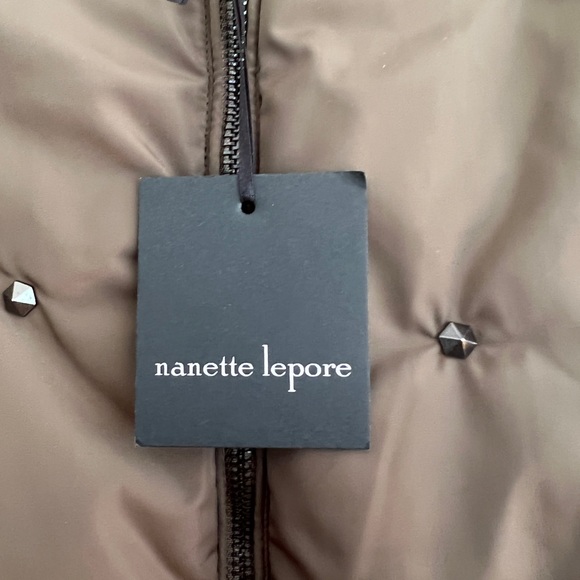 Nanette Lepore Studded Olive Bomber Jacket, Size Medium NWT! - Picture 12 of 13